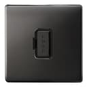 Metal Polish Black Nickel 13A Fused Spur Connection Unit Screwless Plate Finish N416GME