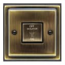 Brush Antique Brass Fan Isolator Switch 10amp Triple Pole BE311 KME 