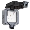 Single 13A 1-Gang Weatherproof Outdoor Switched Socket IP66 Rated