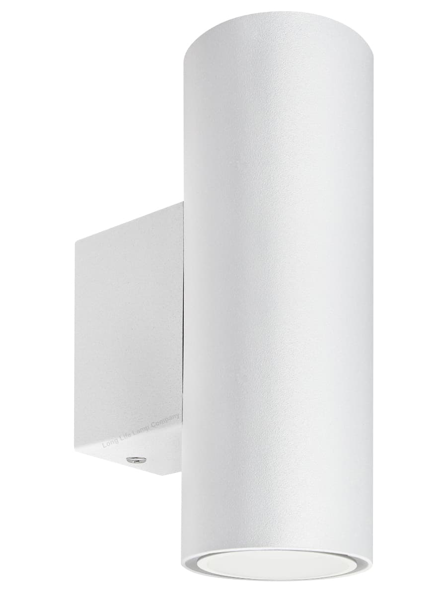 Matt White Finish Stainless Steel Up Down Wall Light GU10 IP20 Indoor Use ZLC056W