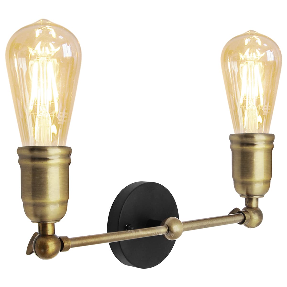 Modern Vintage Industrial Antique Brass Adjustable Double Arm Wall Light Lamp