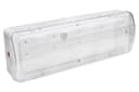 Glass Emergency LED Light Bulkhead with Green Man Fire Exit Sleeve Celling or Wall Mount EML01D