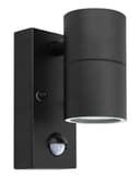Black PIR Stainless Steel Single Outdoor Wall Light With Movement Sensor Down ZLC037DSEN