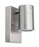 Single Outdoor Wall Light Dusk Till Dawn Sensor Stainless Steel Finish IP65 ZLC088