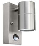 Single Outdoor Wall with PIR Movement Sensor Stainless Steel