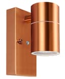 Single Outdoor Wall Light Dusk Till Dawn Sensor Copper Finish IP65 ZLC097CDTD