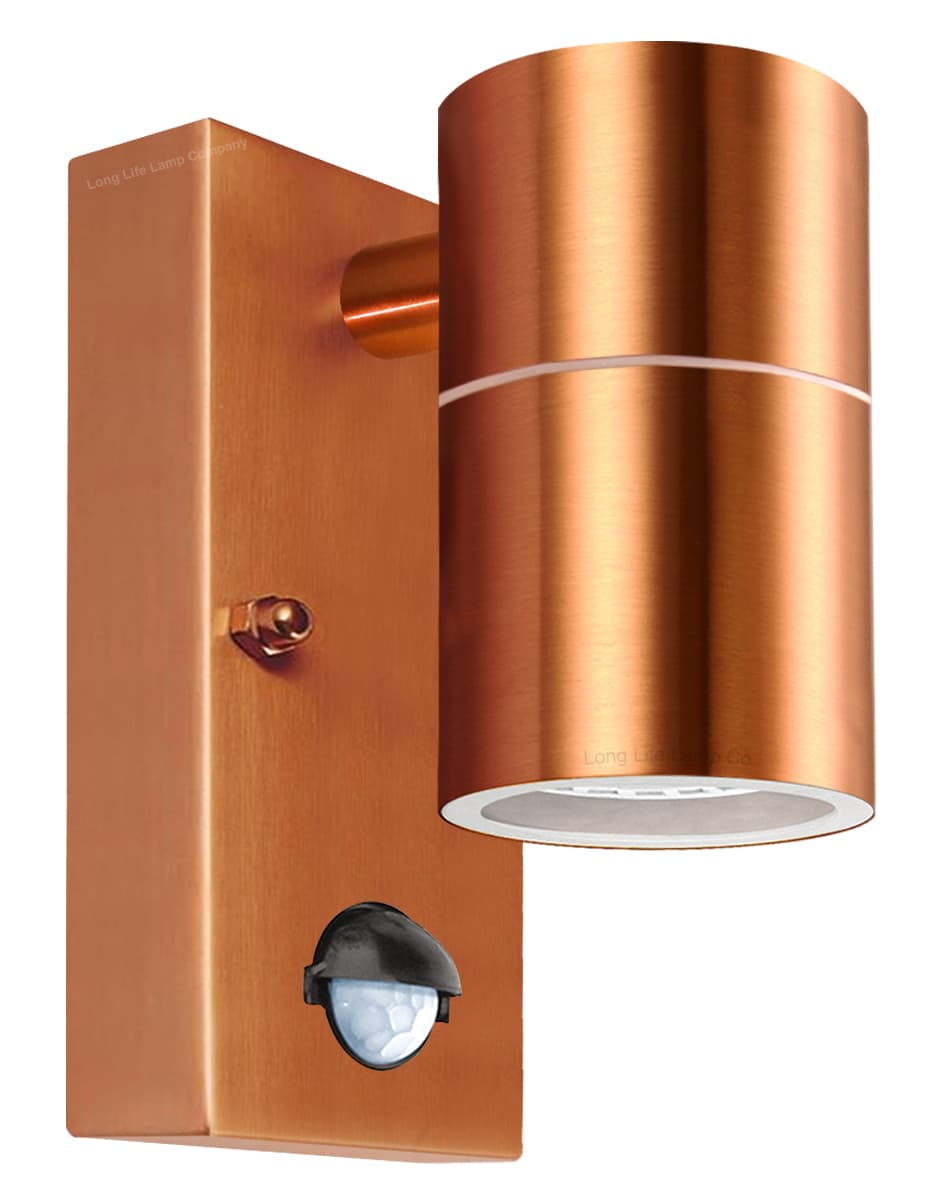 Modern Copper Outdoor Wall Light PIR Movement Sensor Detector IP65 ZLC096CSEN