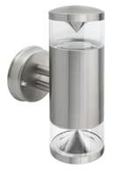 Modern Outdoor Wall Light Up Down Clear Diffuser Stainless Steel IP44 ZLC074