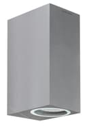 Modern Rectangular Up Down Aluminium Finish Outdoor Wall Light Fixture GU10 ZLC063AB 