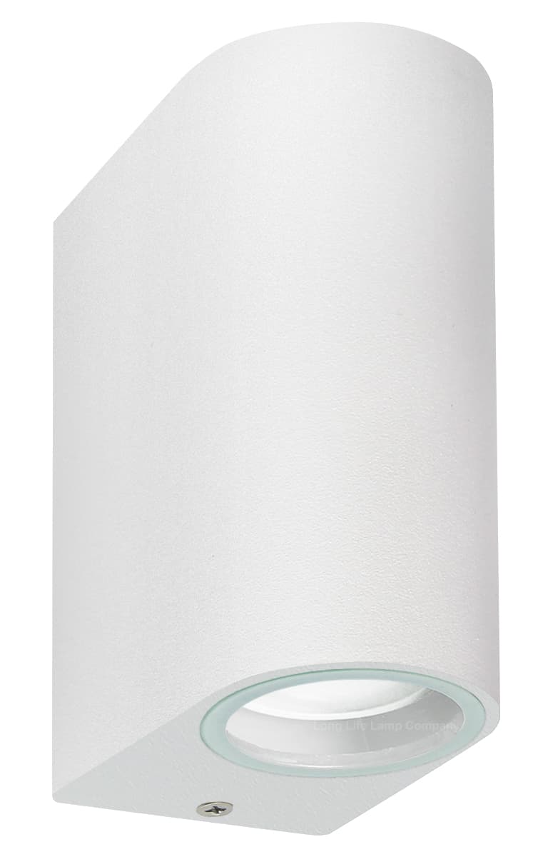 Matt White LED Modern Double Outdoor Wall Light Up/Down Garden Light ZLC055W 
