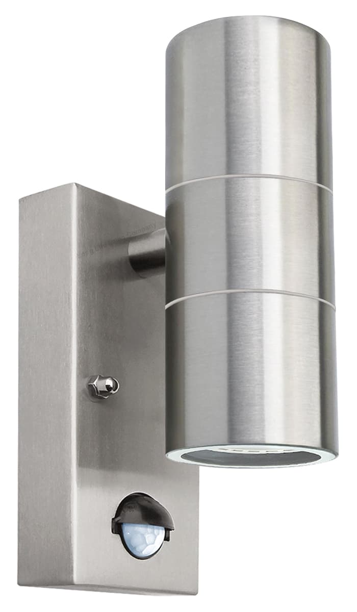 Double Outdoor Wall with PIR Movement Sensor Stainless Steel ZLC08DSEN 