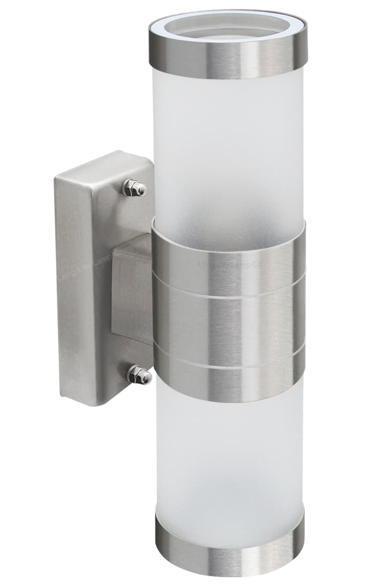 Stainless Steel Up Down Wall Light Frosted Glass Cover IP44 Garden Wall Light ZLC017