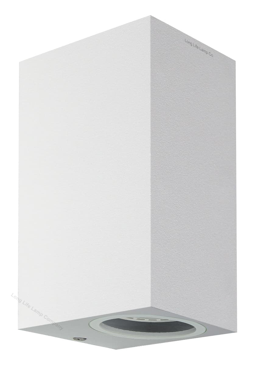 Modern Rectangular Up Down Matt White Outdoor Wall Light ZLC062W 