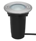 1w LED Recessed Outdoor Ground Light Round Warm White Brushed Chrome Walkover Uplighter GL06WW