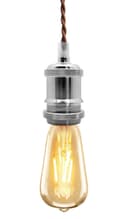 Industrial Vintage Ceiling Pendant Lamp Holder Chrome E27 Fitting