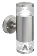 Modern Outdoor Wall Light Up Down Clear Diffuser Stainless Steel IP44 ZLC074