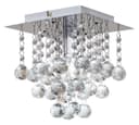 Modern Silver Crystal Droplets Chandelier Ceiling Light Decor Indoor Lamp 