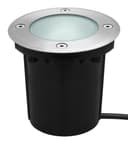 10w Outdoor Ground Walkover Light Round Warm White Brushed Chrome GL01WW