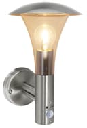 Brushed Stainless Steel Wall Light With Movement Sensor IP44 ZLC012 