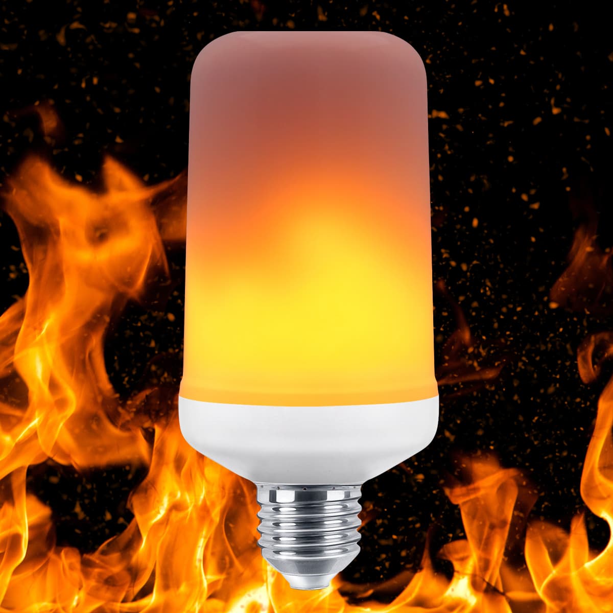 LED Flicker Effect Fire Flame Light Bulb E27 Simulated 3 Mode Mood Lamp