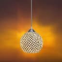 Globe Pendant Light Mosaic Glass Black and White Crackle Ceiling Lamp Shade H3012