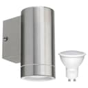 6w LED Single Stainless Steel Wall Light
