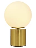 Modern Vintage Brass Table Lamp Frosted Globe Glass Shade H3139
