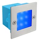 Mini LED Blue Brick Light Outdoor Step Wall Light 70mm Square IP54 ZLC060B