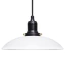 Retro Vintage White Ceiling Light Shade Metal Industrial Hanging Pendant Light Black Fitting 