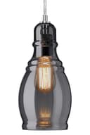 Smoke Grey Glass Ceiling Light Shade Pendant Chrome Modern Retro Vintage 
