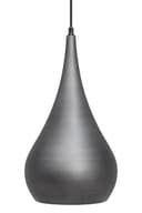 Modern Teardrop Ceiling Pendant Light Grey Pewter Lampshade Retro Brushed Metal 