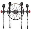 Vintage Industrial Water Pipe Wall Light Steampunk Nautical Wheel M0159