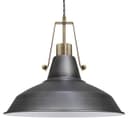 Industrial Antique Brass Ceiling Pendant Light Pewter Grey M0175