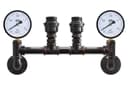 Vintage Industrial Pipe Wall Light with Twin Guage M0188P 