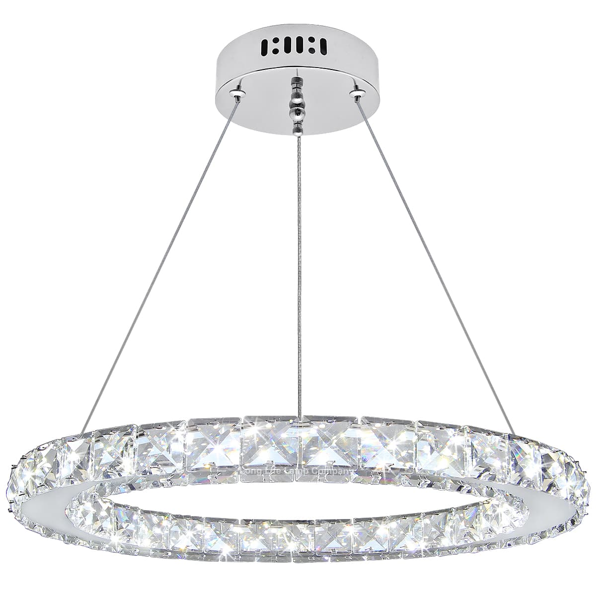 Modern Round Chandelier LED Ring Pendant Ceiling Light Cool White M0170