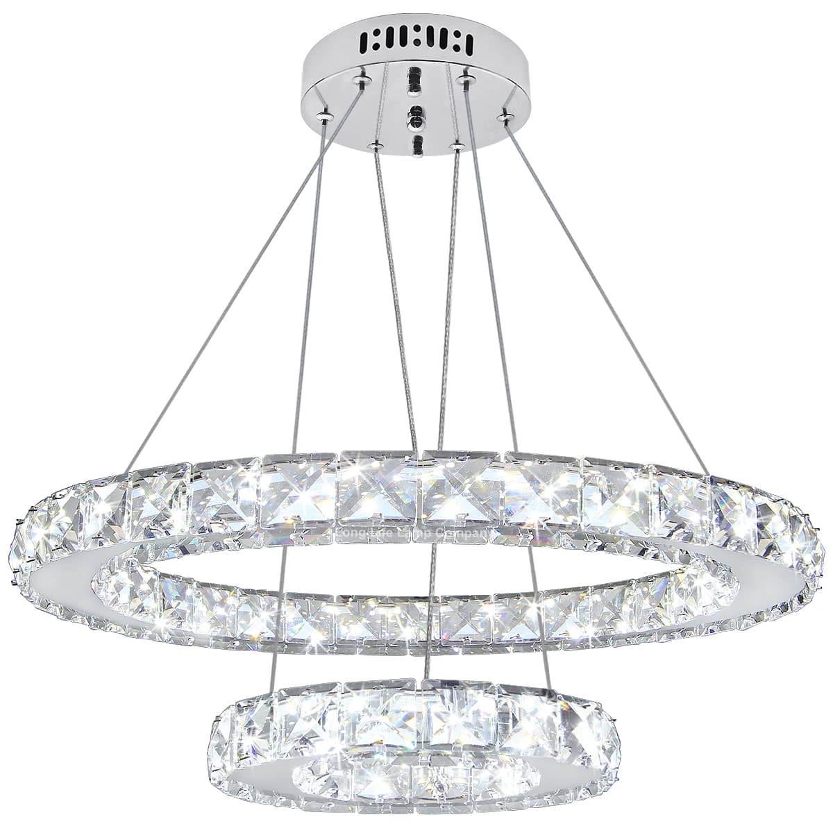 Modern Round Chandelier LED Ring Pendant Ceiling Light Cool White M0171