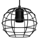 Wire Cage Globe Black Metal Pendant Light M0173