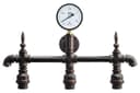 Vintage Rustic Industrial Water Pipe Wall Light with Gauge M0192P 