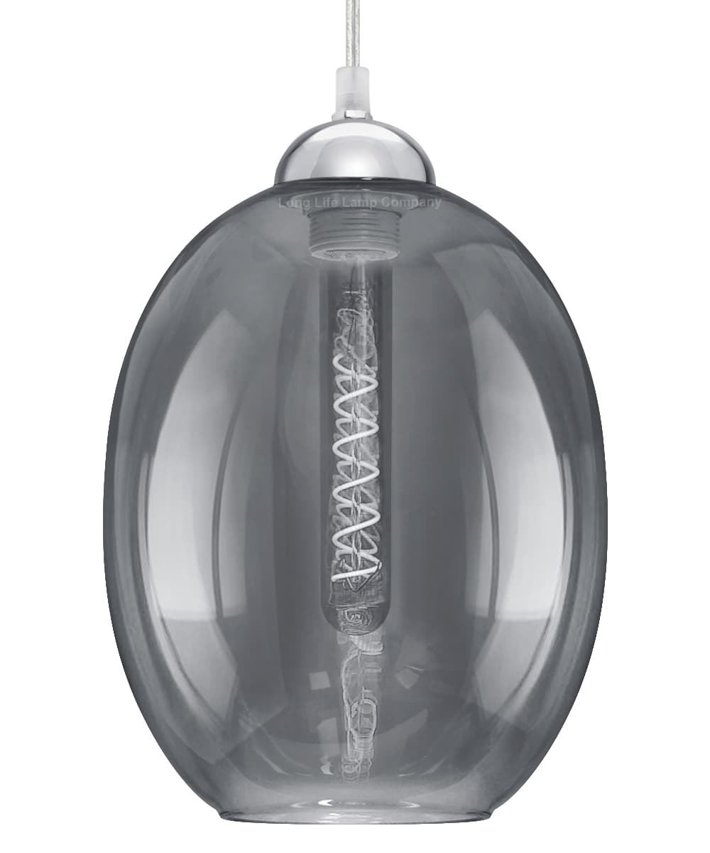 Modern Vintage Oval Glass Ceiling Pendant Light M0197