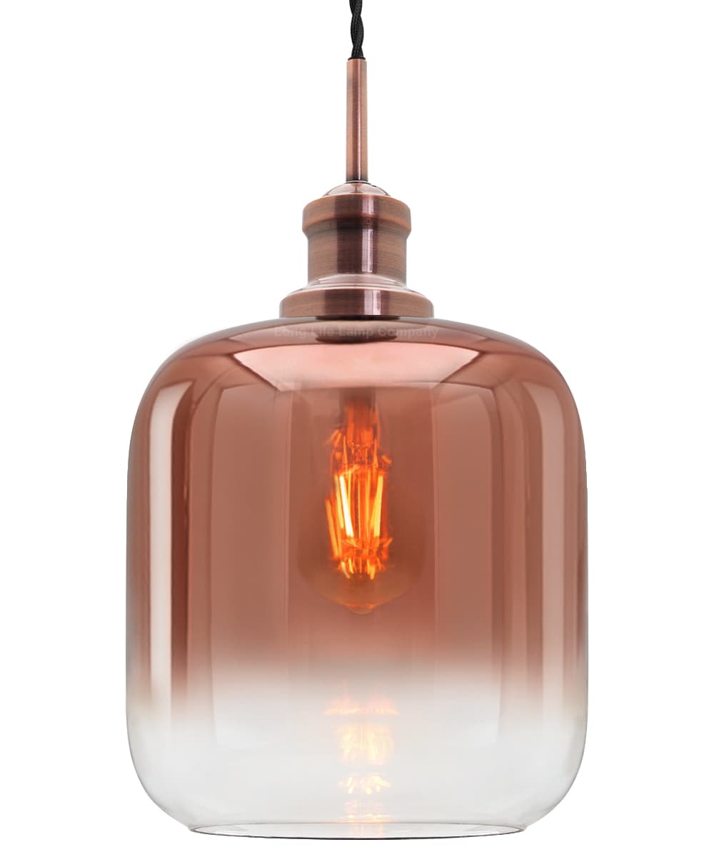 Modern Vintage Glass Copper Pendant Light M0201