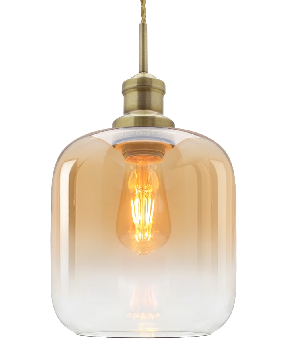 Modern Vintage Glass Gold Pendant Light M0203