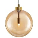 Modern Vintage Ceiling Smoked Gold Globe Pendant Light M0212