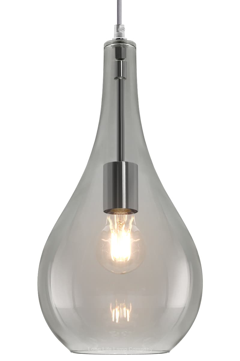 Modern Smoky Grey Glass Ceiling Pendant Light M0213