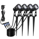 4 Pack Outdoor Garden LED Spike Lights Cool White 12v Low Voltage