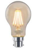 A60 4W LED Filament Light Bulb Warm White B22 Edison Screw Clear Glass