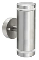 2 x Outdoor Double Wall Lights Stainless Steel GU10 Fitment