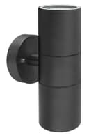 2 X Outdoor Black Double Wall Light ZLC035B