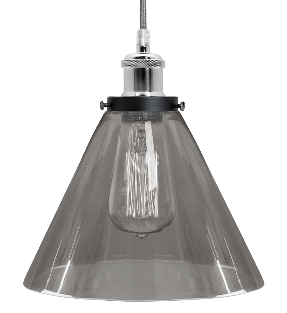 Modern Vintage Glass Scone Smoked Grey Ceiling Pendant Lamp M0226