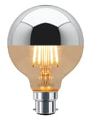 4w LED Crown Silver Light Bulb Mirror Top B22 Warm White