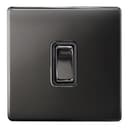 1 Gang Intermediate Single Light Switch Black Nickel Screwless Plate N313GME 